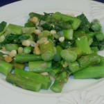 Asparagus, Kale, and Pine Nut Saute
